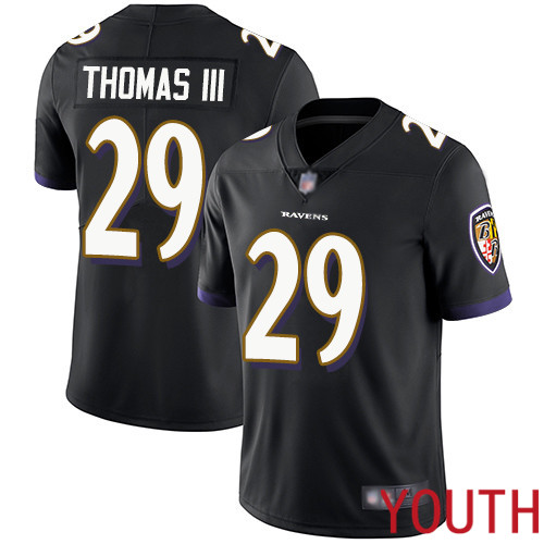 Baltimore Ravens Limited Black Youth Earl Thomas III Alternate Jersey NFL Football #29 Vapor Untouchable->youth nfl jersey->Youth Jersey